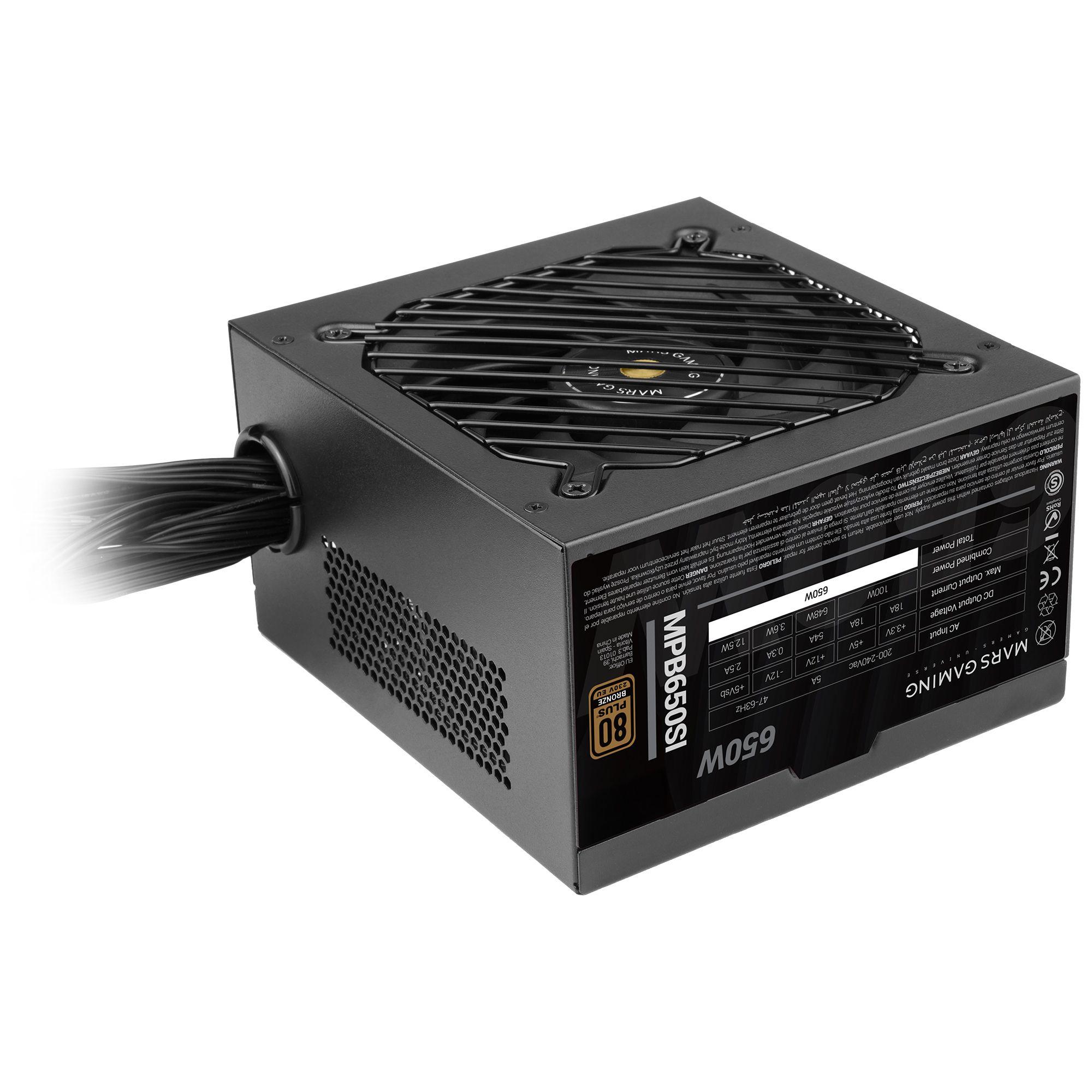 Fonte de Alimentação MARS GAMING MPB650SI (ATX - 650 W - 80 PLUS Bronze - Preto), miniatura 3