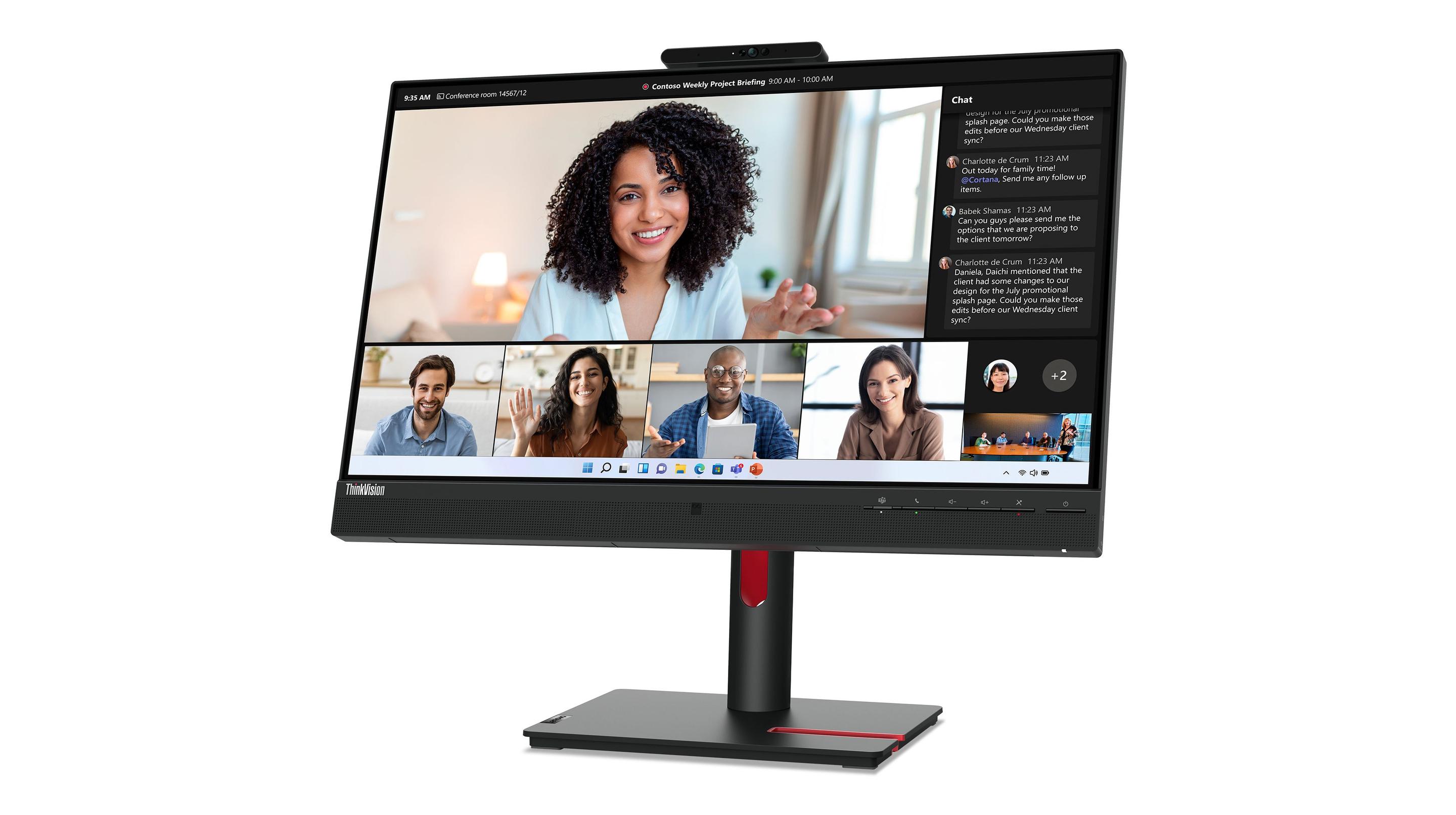 Monitor LENOVO ThinkVision T24mv-30 (23,8" - IPS - 75 Hz - Preto), miniatura 3