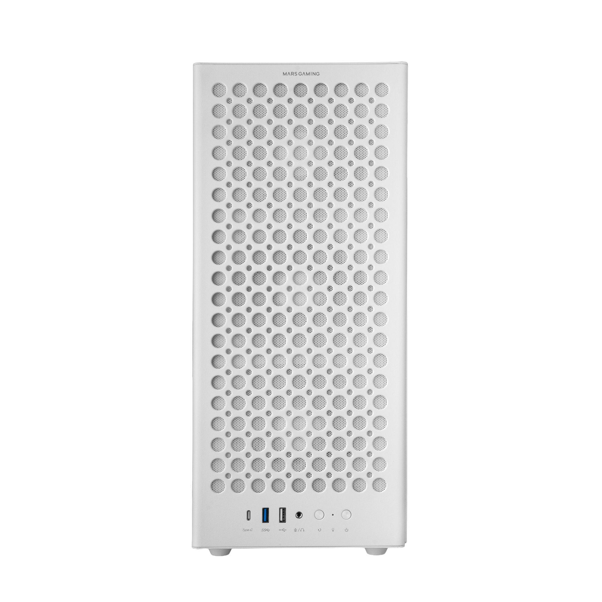 Caixa de Computador MARS GAMING MCT800W (ATX, Micro ATX, Mini-ITX - Midi Tower - Vidro temperado - Branco), miniatura 8