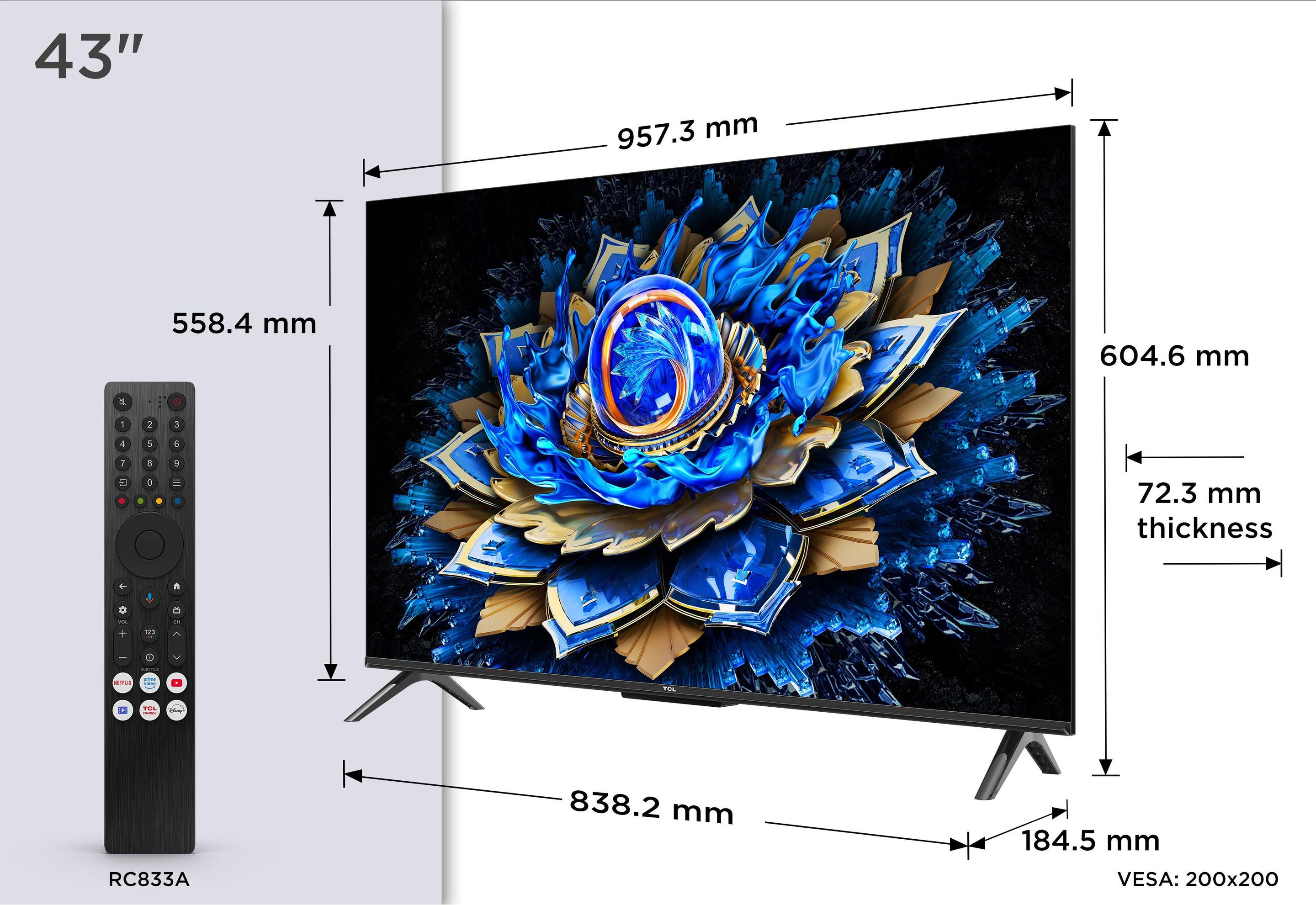 Televisão TCL TV 43T69C (43" - LED - 4K Ultra HD - Preto), miniatura 9