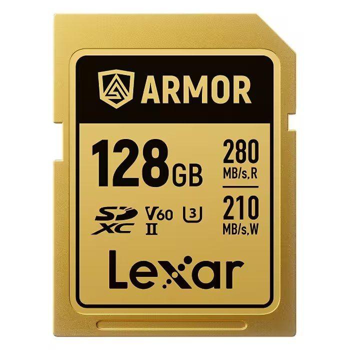 Cartão de Memória LEXAR Armor Gold Pro Series SDXC UHS-II (128GB - Classe 10 - 280 MB/s - Dourado), miniatura 2