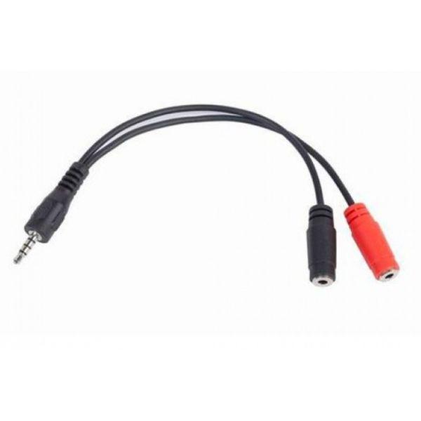 Adaptador de Áudio GEMBIRD CCA-417 (0,2 m - 2x Jack 3,5 mm - Jack 3,5 mm - Preto) — miniatura 2