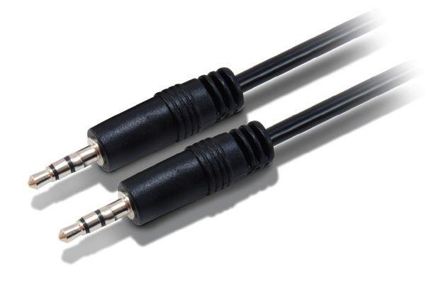 Cabo de Áudio EQUIP 14708107 (Jack 3,5 mm macho/macho - 2,5 m - Preto)