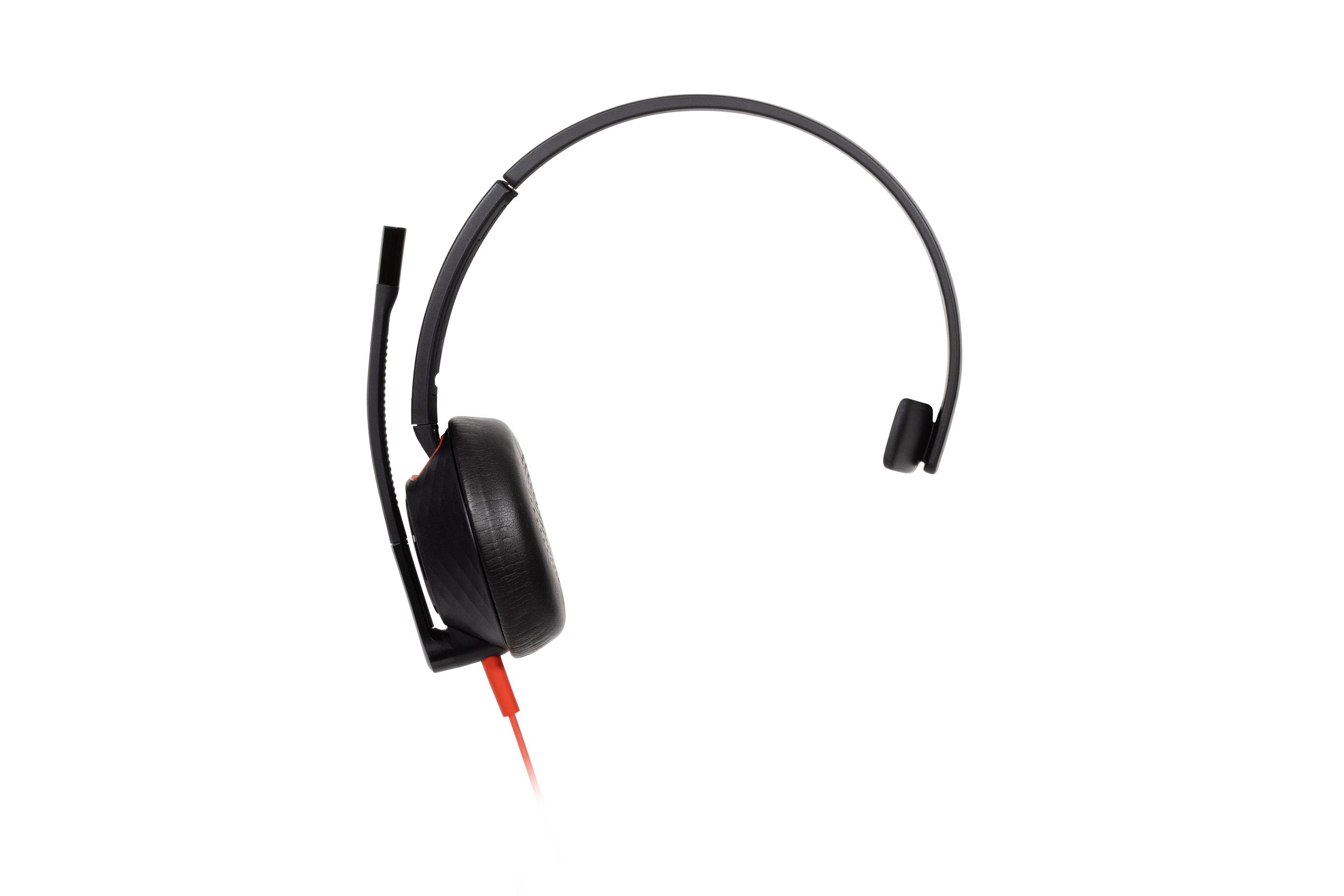 Headset Call Center HP POLY Blackwire 5210 (Monofónico - Com fios - Supra-aural - Preto)