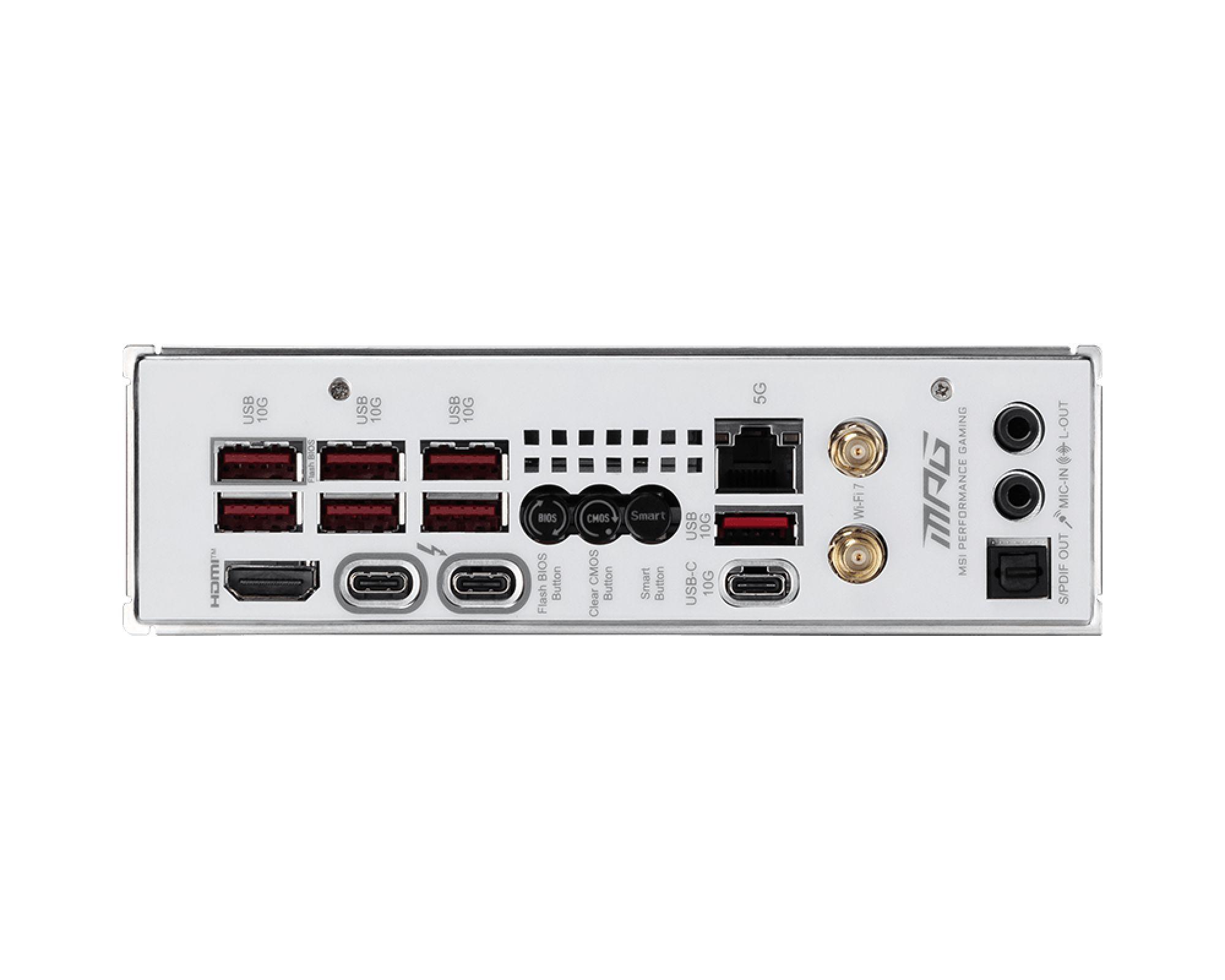 Motherboard MSI MPG Z890I EDGE TI WIFI (LGA 1851 (Socket V1) - Intel Core Ultra - Mini-ITX - Branco), miniatura 5