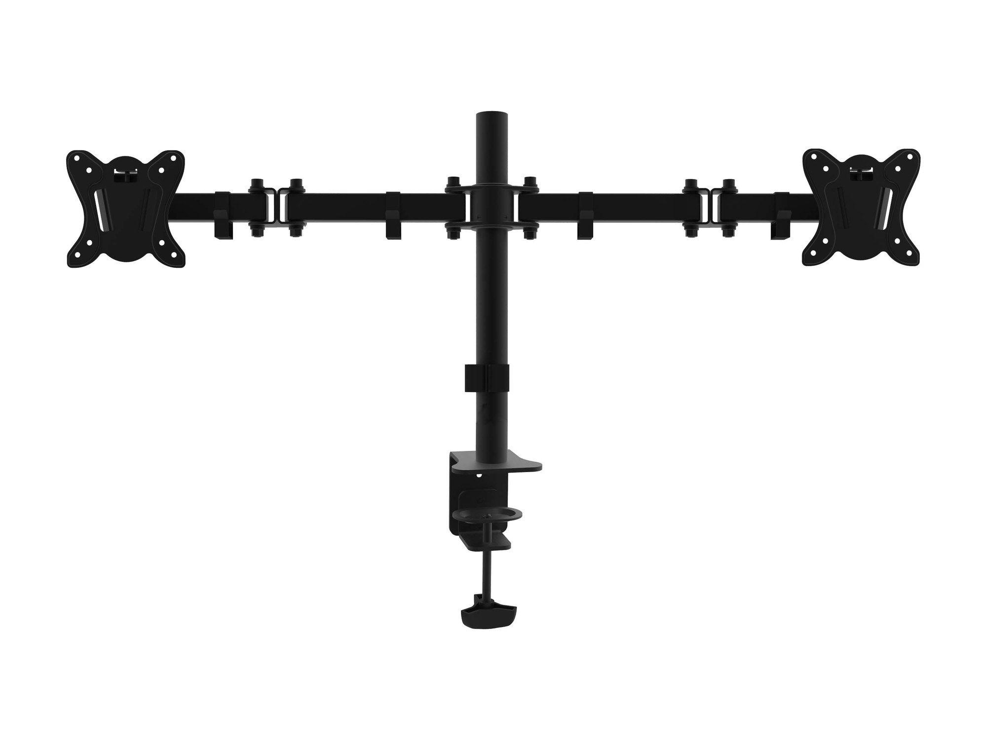 Suporte de Secretária para 2 Ecrãs EQUIP 650152 (100 x 100 mm - 75 x 75 mm - 68,6 cm - Preto)