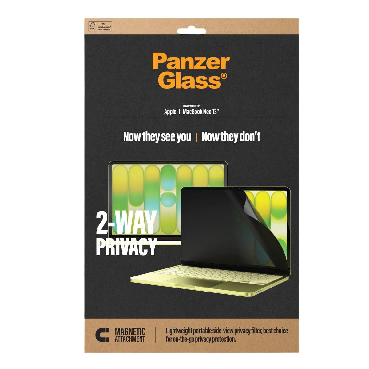 Película de Privacidade PANZERGLASS Magnetic 2-Way Privacy Film (MacBook Neo 13'' M2/M3/M4/M5 - Transparente) — miniatura 3