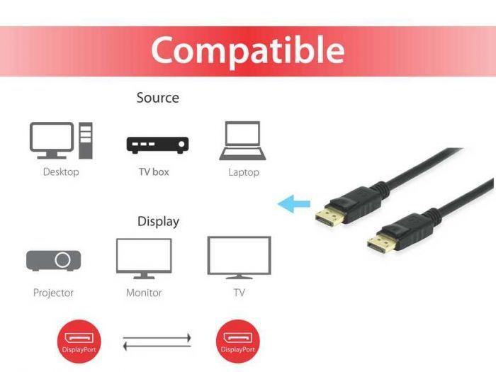 Cabo DisplayPort EQUIP 119255 (5 m - Preto) — miniatura 4