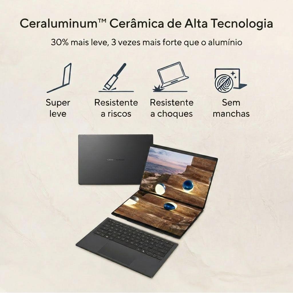 Portátil 2 em 1 ASUS Zenbook Duo UX8407AA (Windows 11 Pro, 64 bits - Intel Core Ultra 9 - 386H - Cinzento), miniatura 9