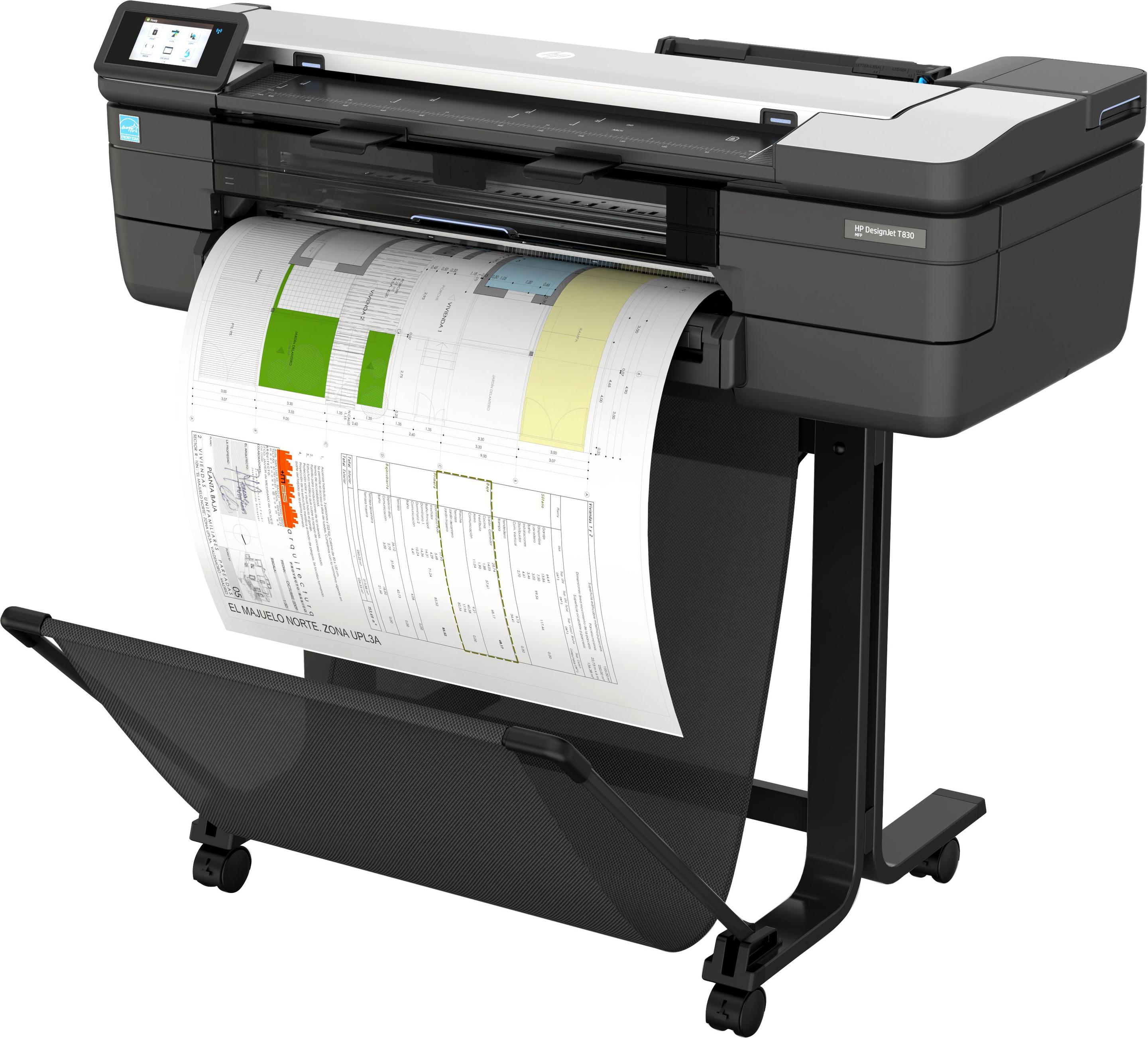 Plotter Multifunções HP DesignJet T830 24" (USB Tipo-A - Preto e Prateado), miniatura 2