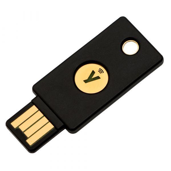 Chave de Segurança YUBICO YubiKey 5 NFC (USB-A - NFC - Dourado sobre Preto)