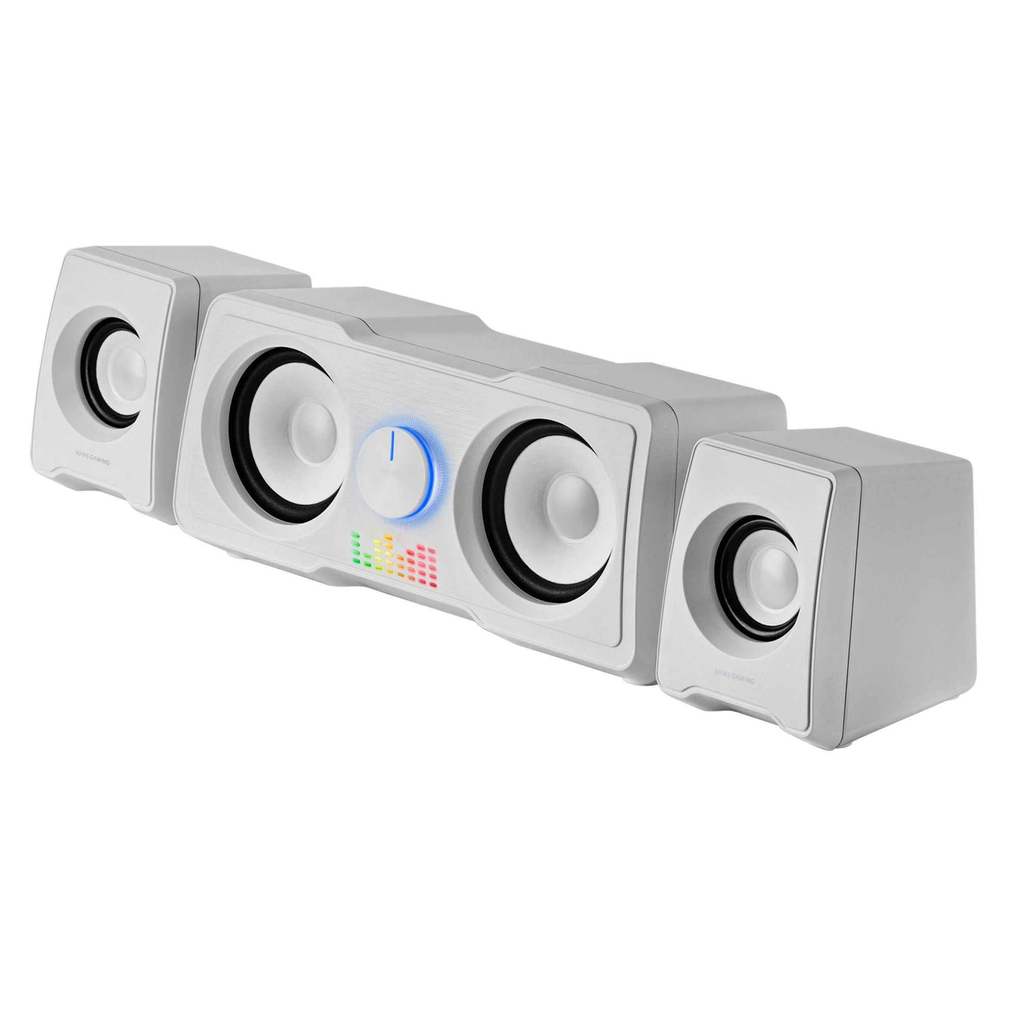 Colunas MARS GAMING MS22W (Com fios - 35 W - 2.2 canais - Branco) — miniatura 4