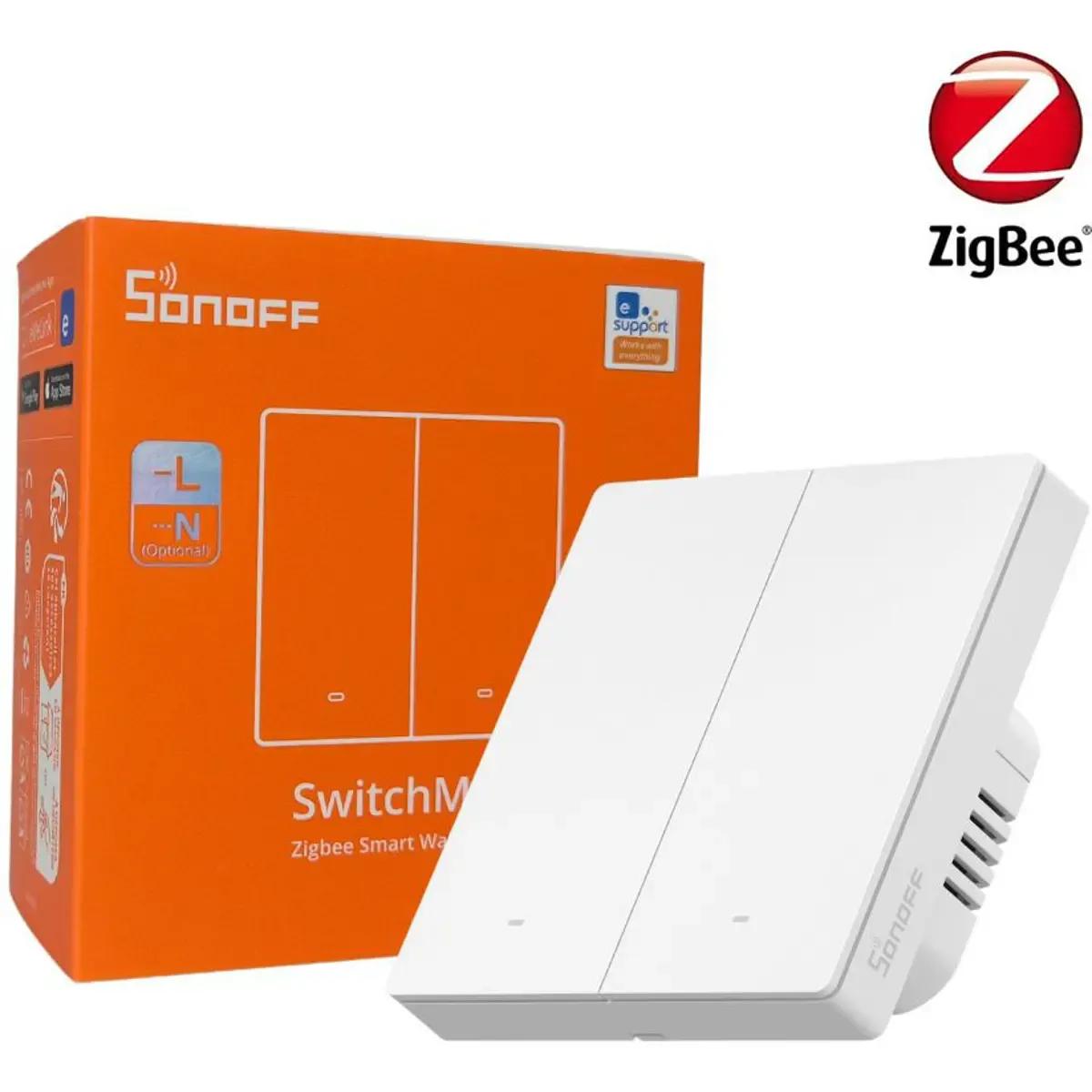 Interruptor Inteligente SONOFF ZBM5-2C-86W (86 mm) — miniatura 2