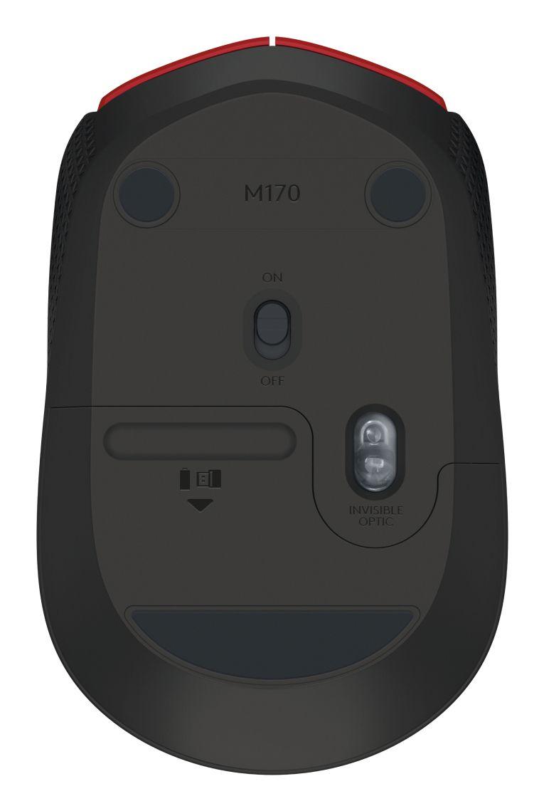 Rato LOGITECH M171 (Ambidestro - 1000 DPI - Ótico - Vermelho e Preto) — miniatura 2