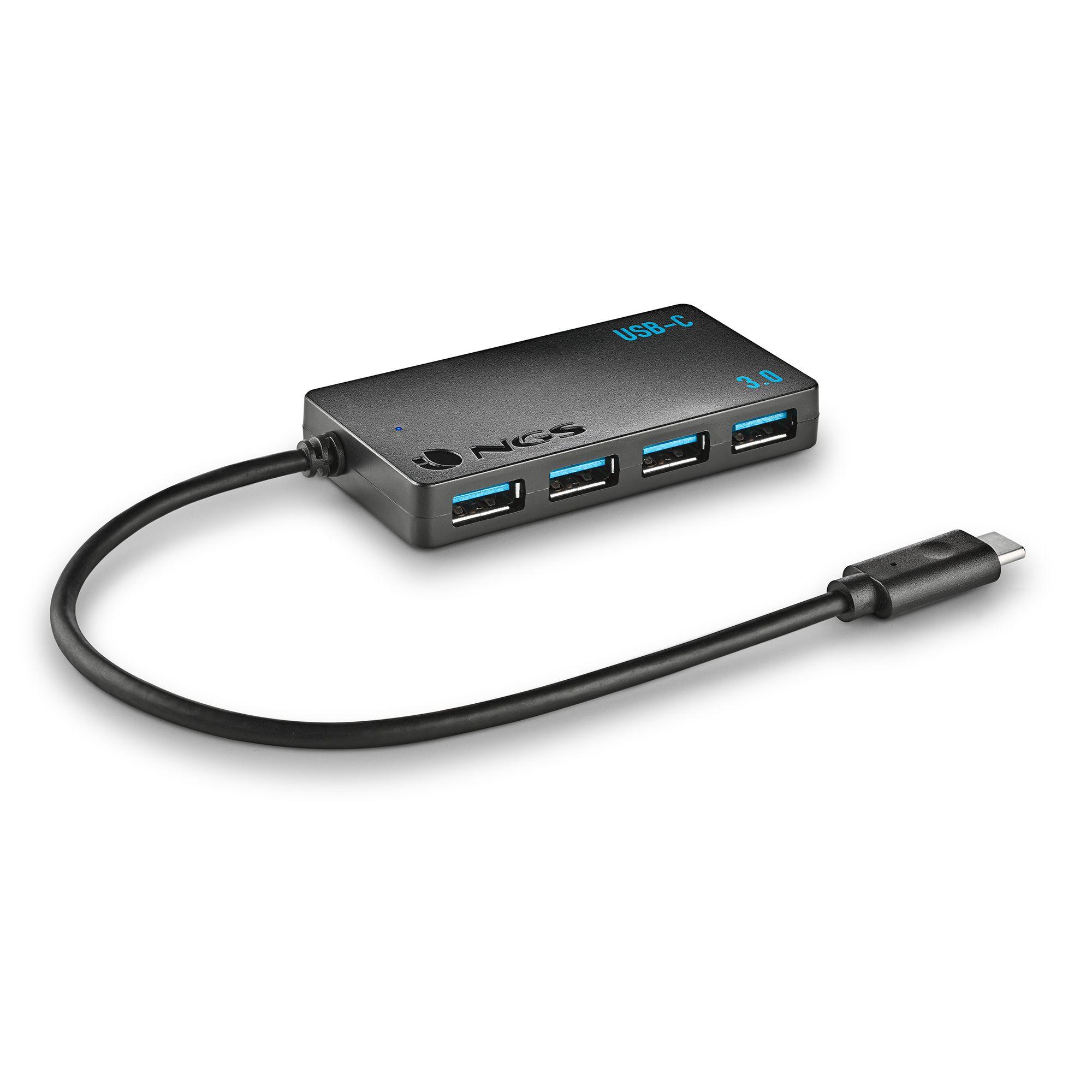Hub USB NGS WONDERIHUB4 (0,24 m - USB 3.0 - Preto), miniatura 2