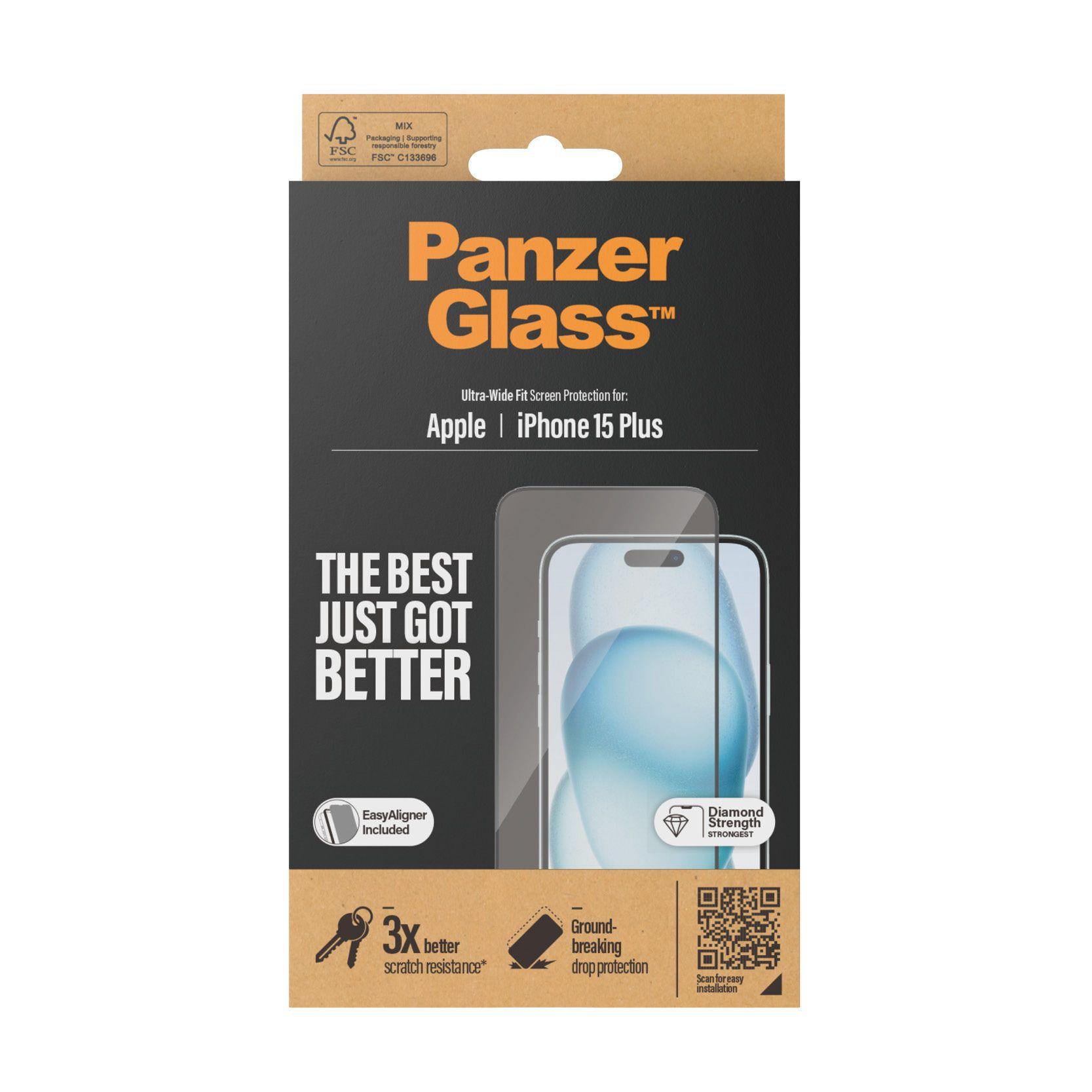 Película de Proteção de Ecrã PANZERGLASS 2811 para iPhone 15 Plus (Apple - Transparente) — miniatura 2