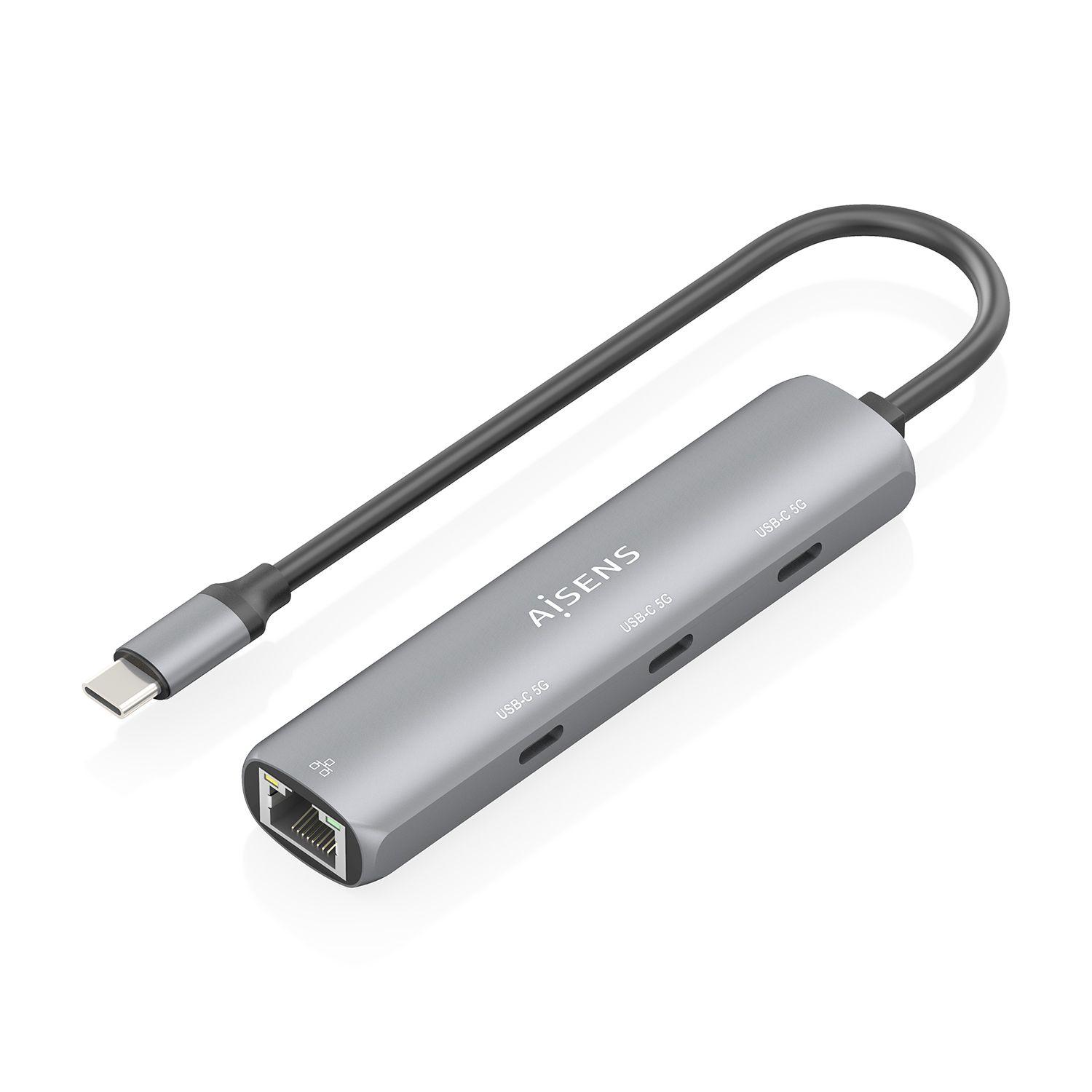 Dock USB-C AISENS ASUC-4P041-GR (0,15 m - Cinzento)