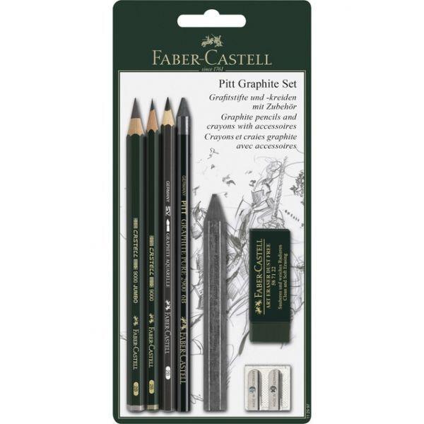 Conjunto de Lápis de Grafite FABER-CASTELL Pitt Graphite BK (Multicolor)