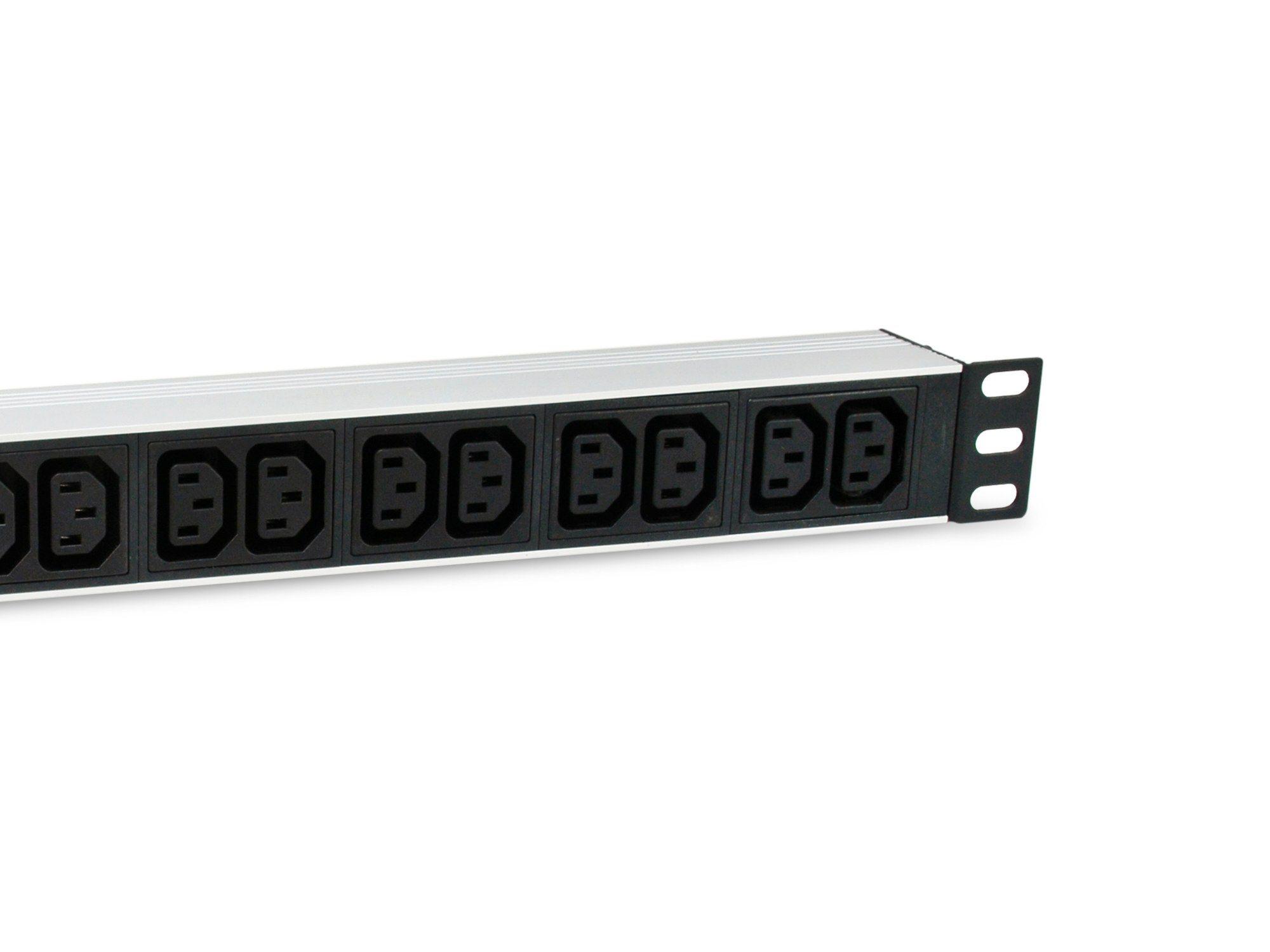 Unidade de Distribuição de Energia EQUIP 333318 (Rack 19" 1U - 12x IEC C13 - Preto e Prateado), miniatura 3