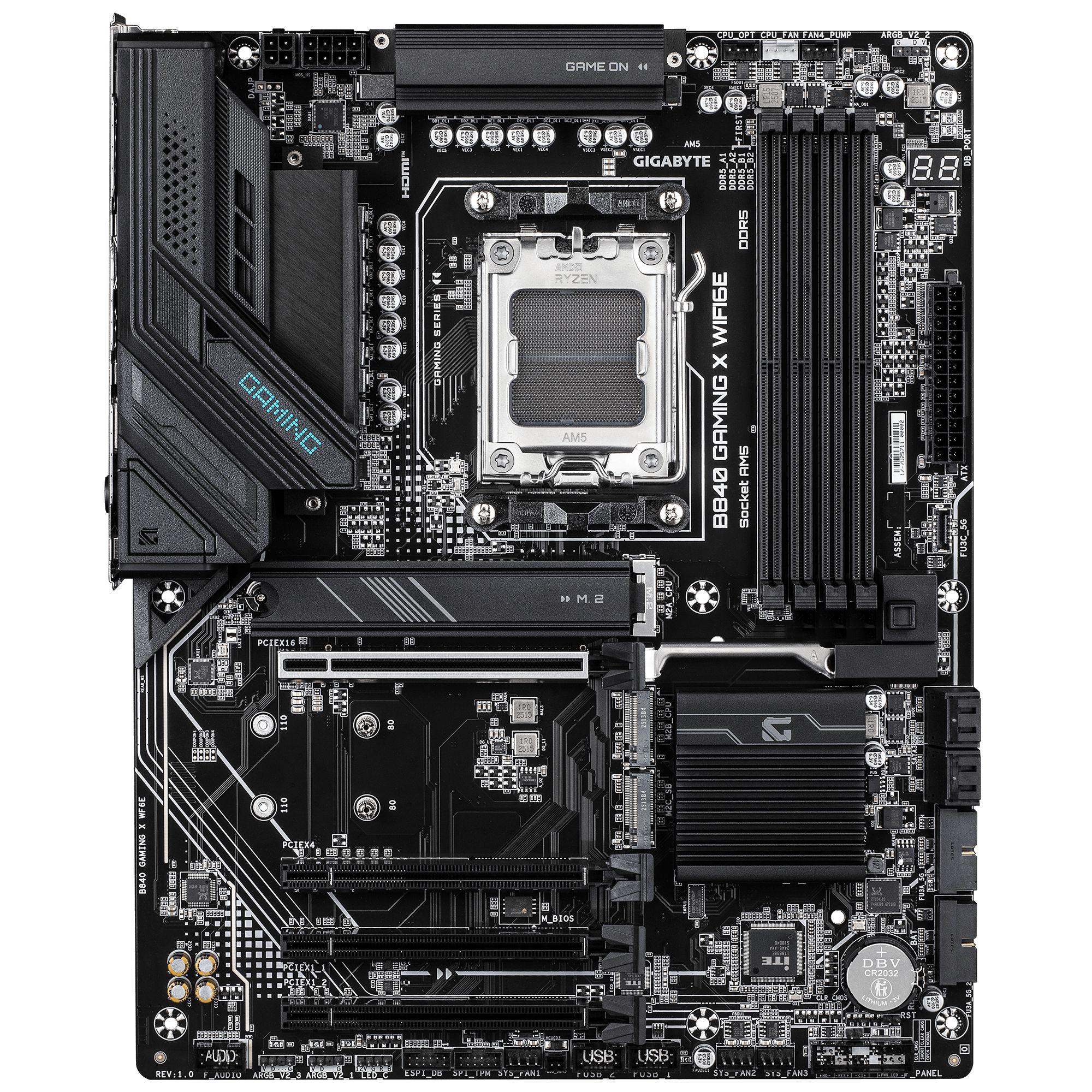 Motherboard GIGABYTE B840 GAMING X WF6E (AM5 - ATX - Duplo canal - Castanho escuro), miniatura 2