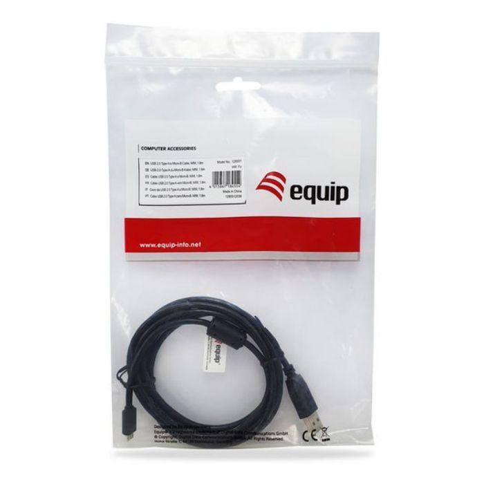 Cabo USB EQUIP 128596 (1 m - Micro-USB B - USB A - Preto) — miniatura 7