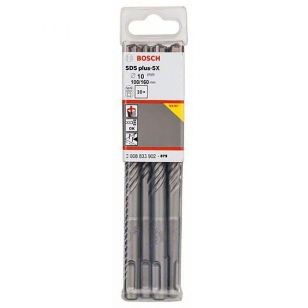 Broca para Martelo Perfurador BOSCH SDS plus-5X (10 x 100 x 160 mm - Conjunto de 10), miniatura 2