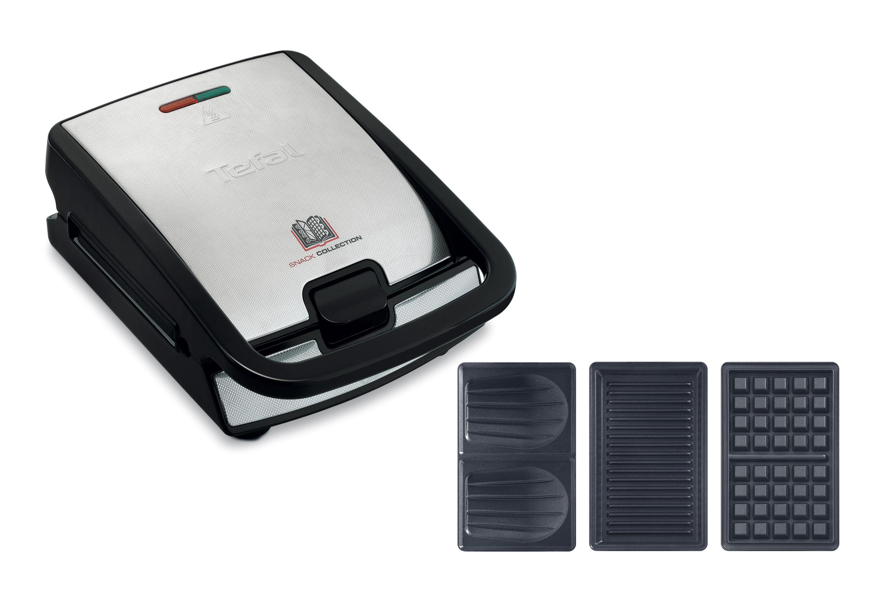 Sanduicheira TEFAL Snack Collection SW852D12 (Altura 36,1 cm - Preto/Inox), miniatura 2