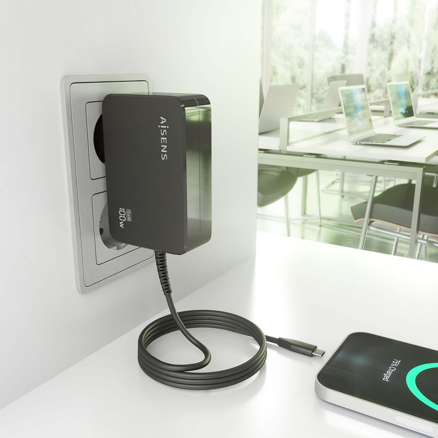 Carregador de Portátil AISENS ASCH-1PD100WL50-BK (100 W - Preto), miniatura 6