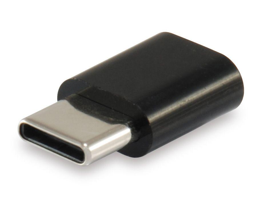 Adaptador USB-C para Micro-USB EQUIP 133472 (USB-C Macho - Micro-USB B Fêmea - Preto)