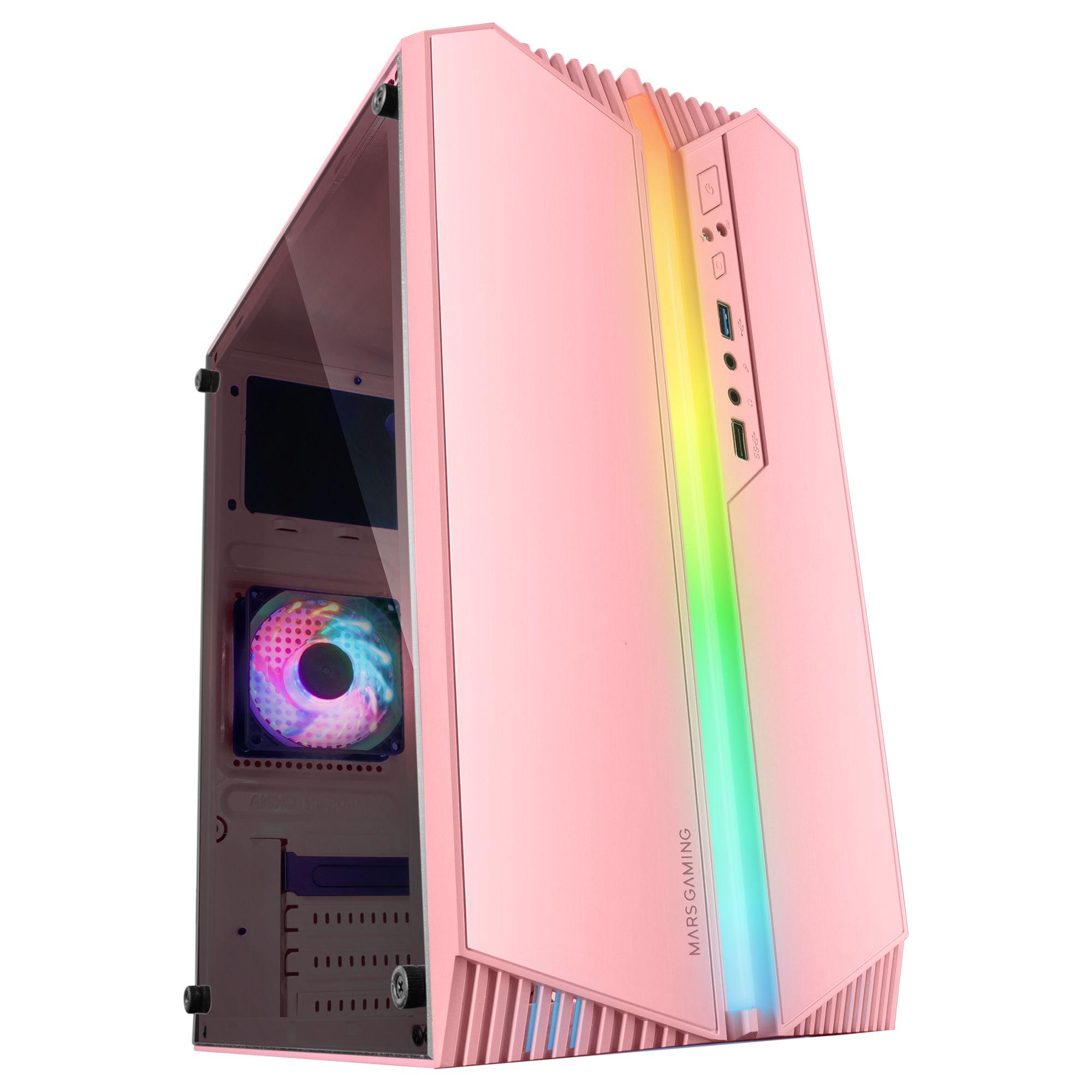 Caixa PC MARS GAMING MC-S1 (Micro ATX, Mini-ITX - Mini Tower - Micro ATX, Mini-ATX - Rosa)