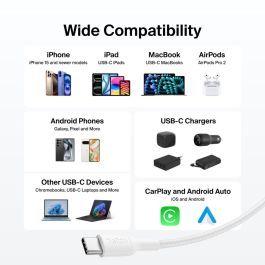 Cabo USB-C BELKIN BOOSTCHARGE CAB024HQ2MWH (2 m - Branco)