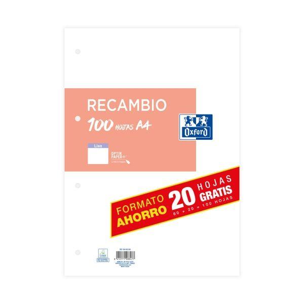 Recarga de Folhas Soltas OXFORD Classic (Branco)