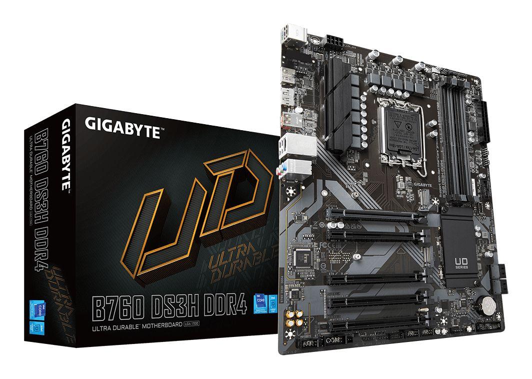 Placa-mãe GIGABYTE B760 DS3H DDR4 (LGA 1700 - ATX - Duplo canal)