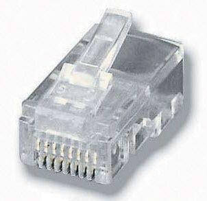 Ficha Modular RJ45 EQUIP 121151 (Cabo plano - Transparente)