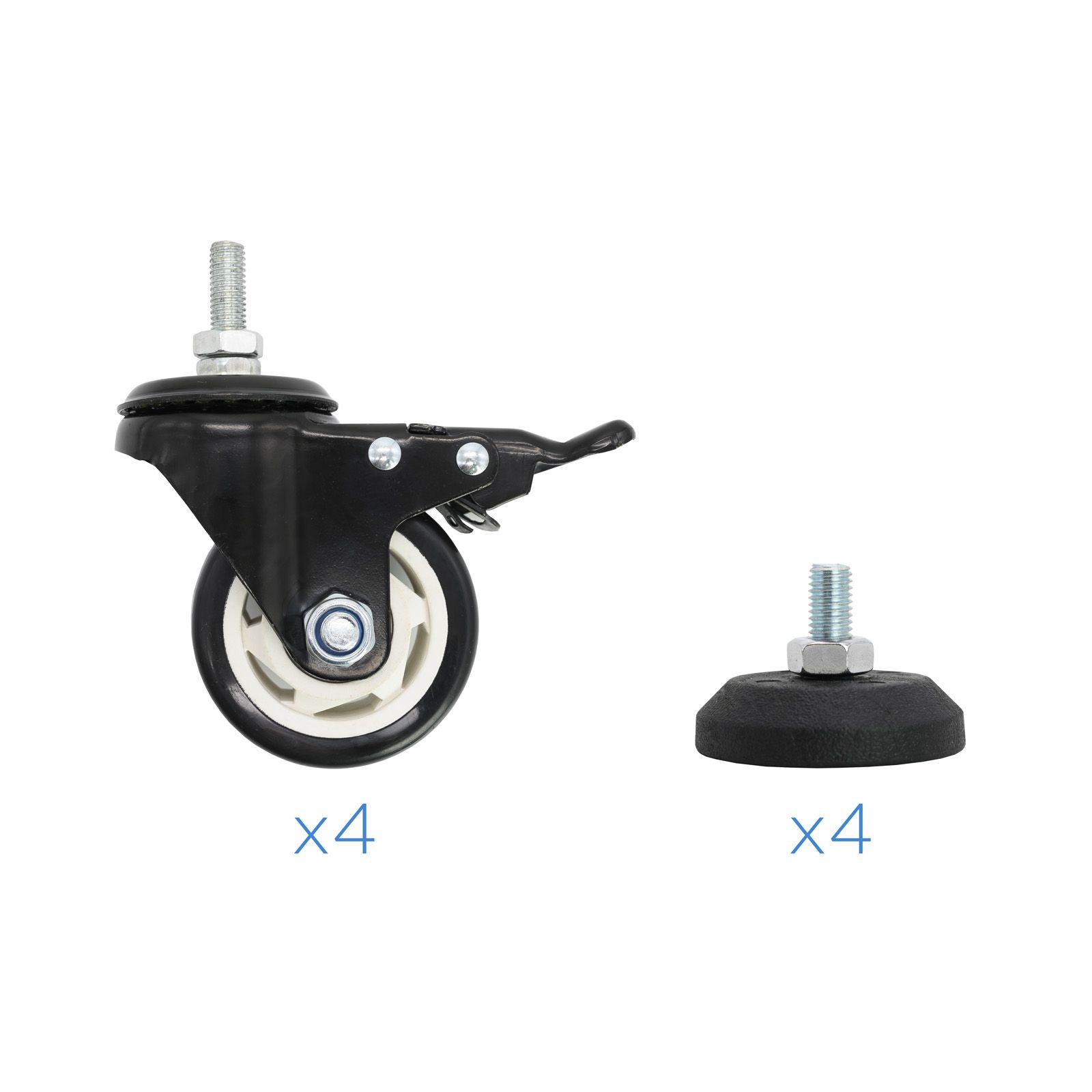 Suporte de Chão para TV TOOQ FS20200M-B (1000 x 600 mm - 400 x 400 mm - 2,67 m - Preto), miniatura 7