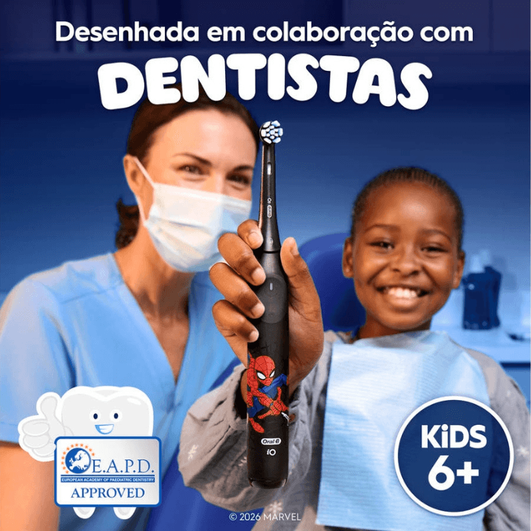 Escova de Dentes Elétrica ORAL-B iO2 Kids Spiderman (Preto), miniatura 5
