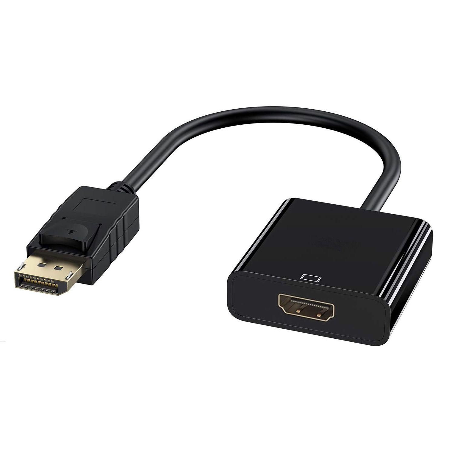 Adaptador de Cabo DisplayPort para HDMI EWENT EC1455 (0,15 m - DisplayPort macho - HDMI tipo A fêmea - Preto)