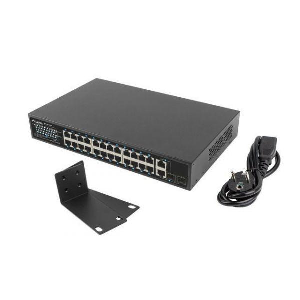 Switch de Rede Não Gerido LANBERG RSFE-24P-2C-360 (4 MB - 8,8 Gbit/s - Sim; orçamento total de 360 W - Preto), miniatura 5