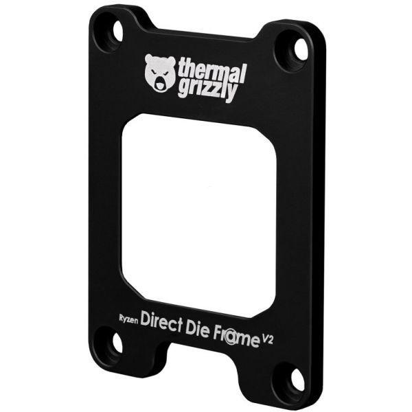 Estrutura de Montagem para CPU THERMAL GRIZZLY Ryzen 7000 Direct Die Frame V2 (AM5 - AMD Ryzen 7000 Series - Alumínio - Preto)