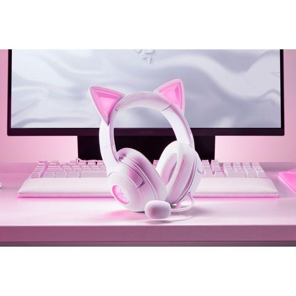 Headset Gaming RAZER Kraken Kitty V2 (Binaural - USB - Circum-aural - Branco), miniatura 5