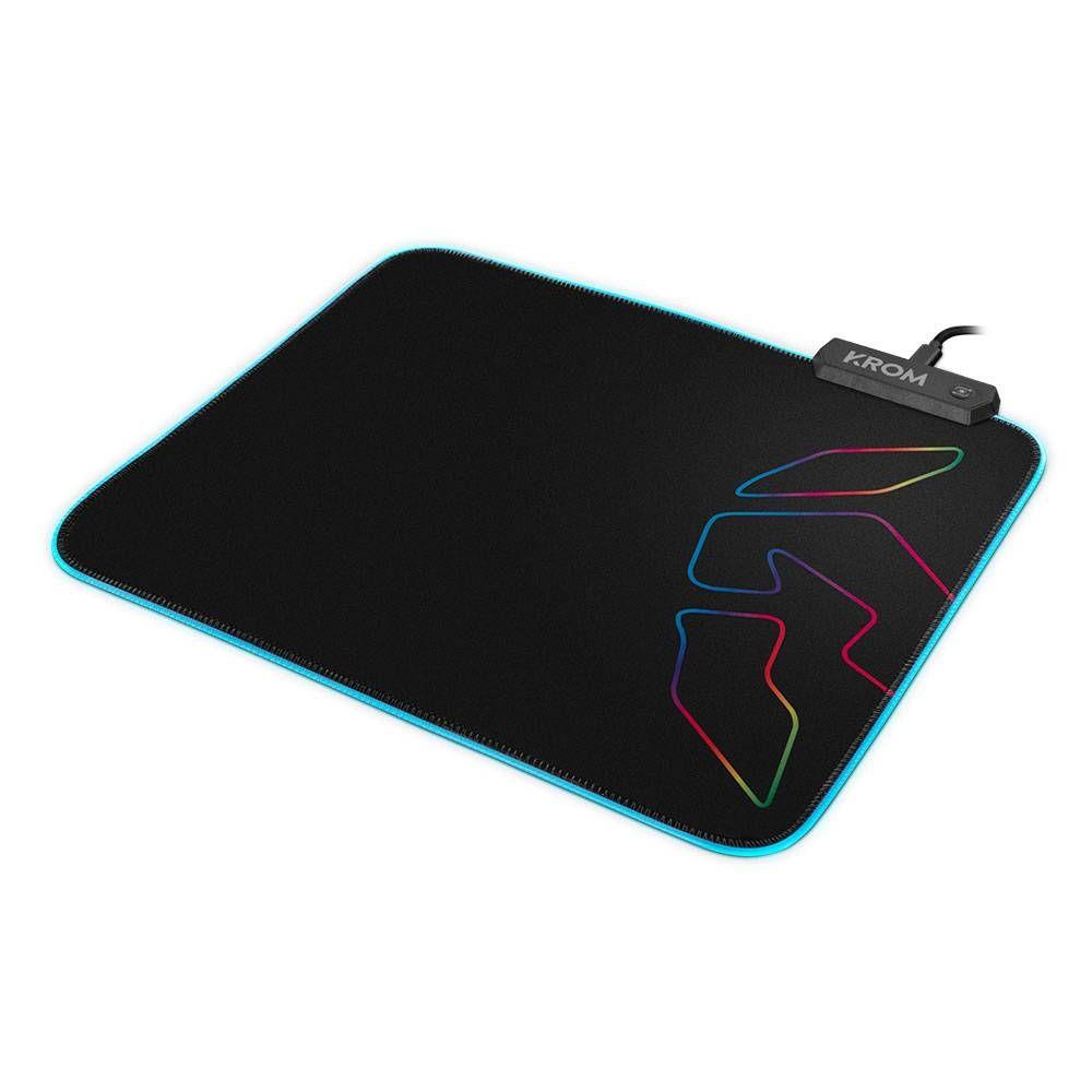 Tapete de Rato Gaming KROM Knout RGB (Médio - Microfibra, tecido e borracha - 3 mm - Preto), miniatura 5