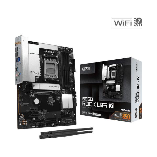 Motherboard ASROCK B850 Rock WiFi7 (AM5 - ATX - Duplo canal - Prateado), miniatura 2