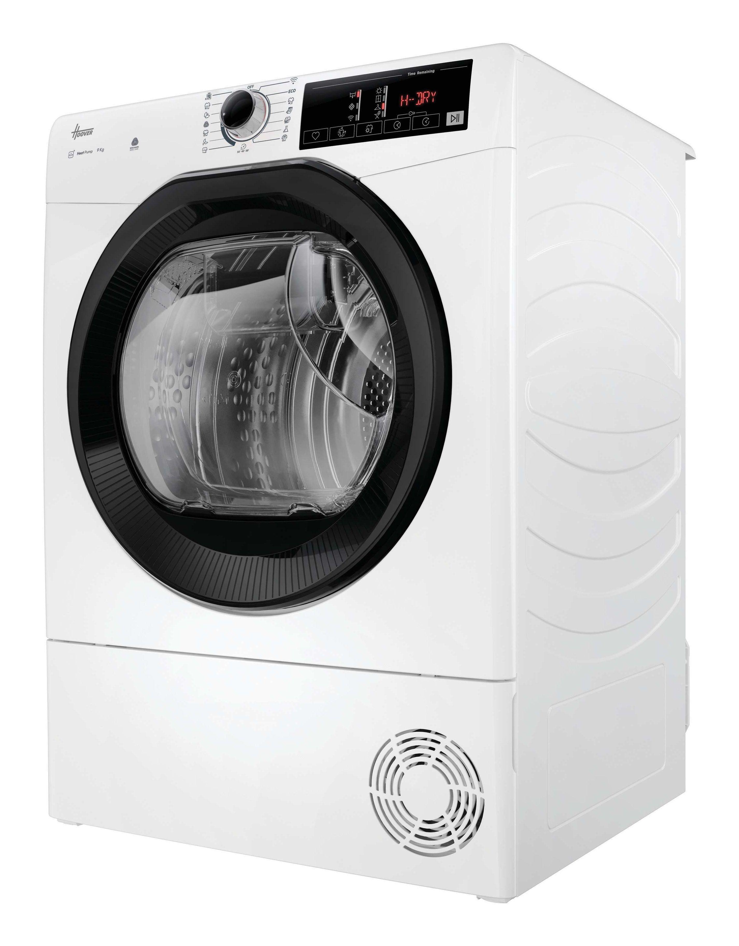 Máquina de Secar Roupa Independente HOOVER HREH9N4TBES (9 kg - Bomba de calor - Esquerdo - Branco), miniatura 2