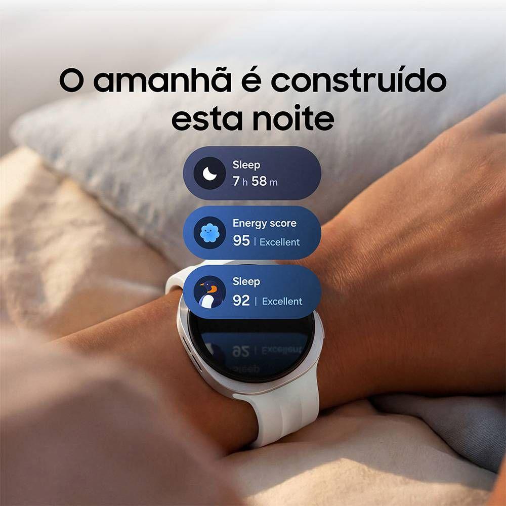 Smartwatch SAMSUNG Galaxy Watch9 44mm (Redondo - Wear OS - Snapdragon SW6100 Wear Elite - Prateado), miniatura 3