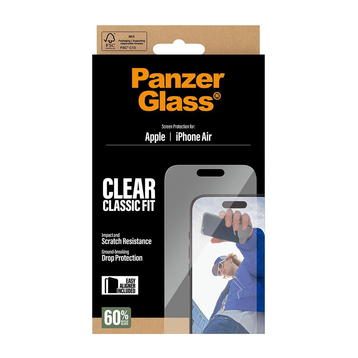 Película de Vidro Temperado PANZERGLASS Classic Fit para iPhone Air (Apple iPhone Air - Apple - Transparente) — miniatura 3