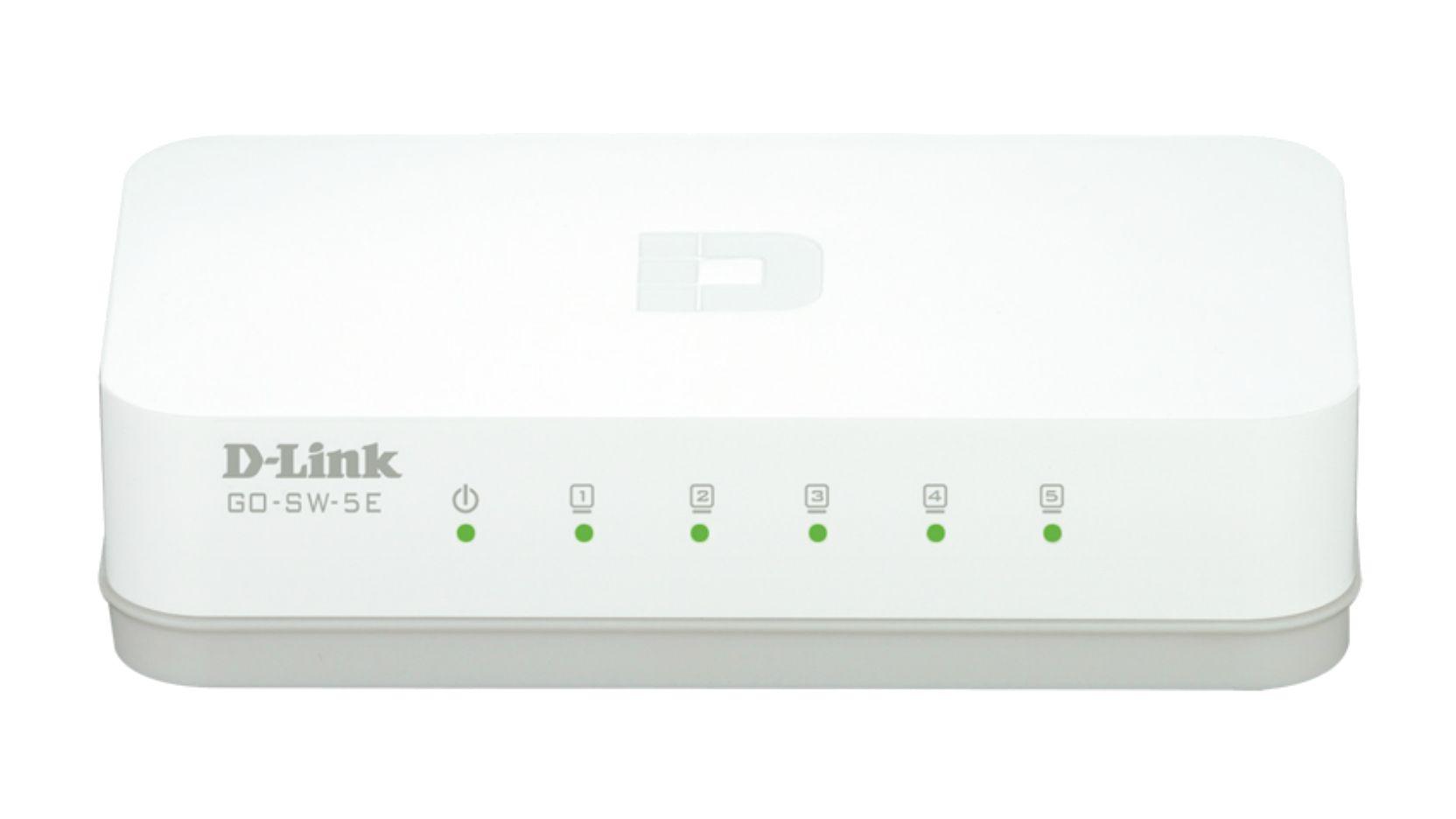 Switch de Rede D-LINK GO-SW-5E/E (Fast Ethernet - 48 KBytes - 2047 Bytes - Branco)