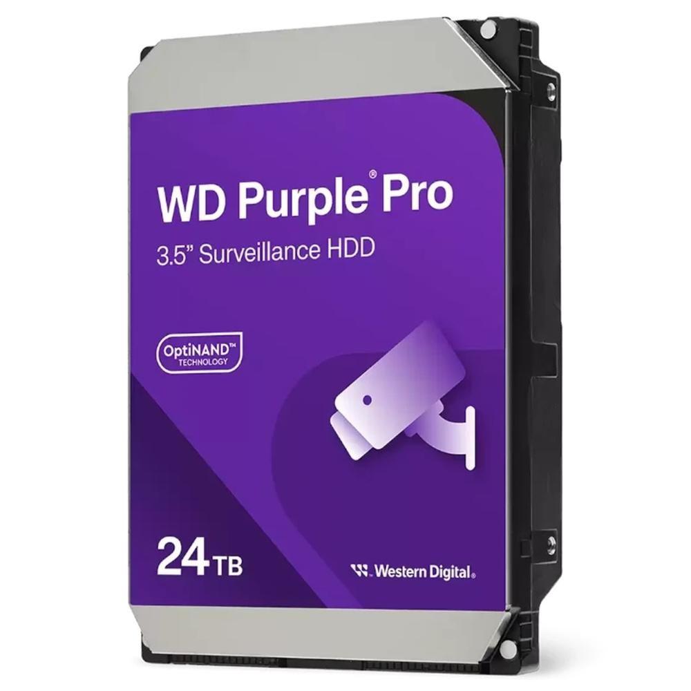 Disco Rígido Interno WESTERN DIGITAL Purple Pro WD241PURP (24 TB - 3,5 polegadas - SATA 6.0Gb/s)