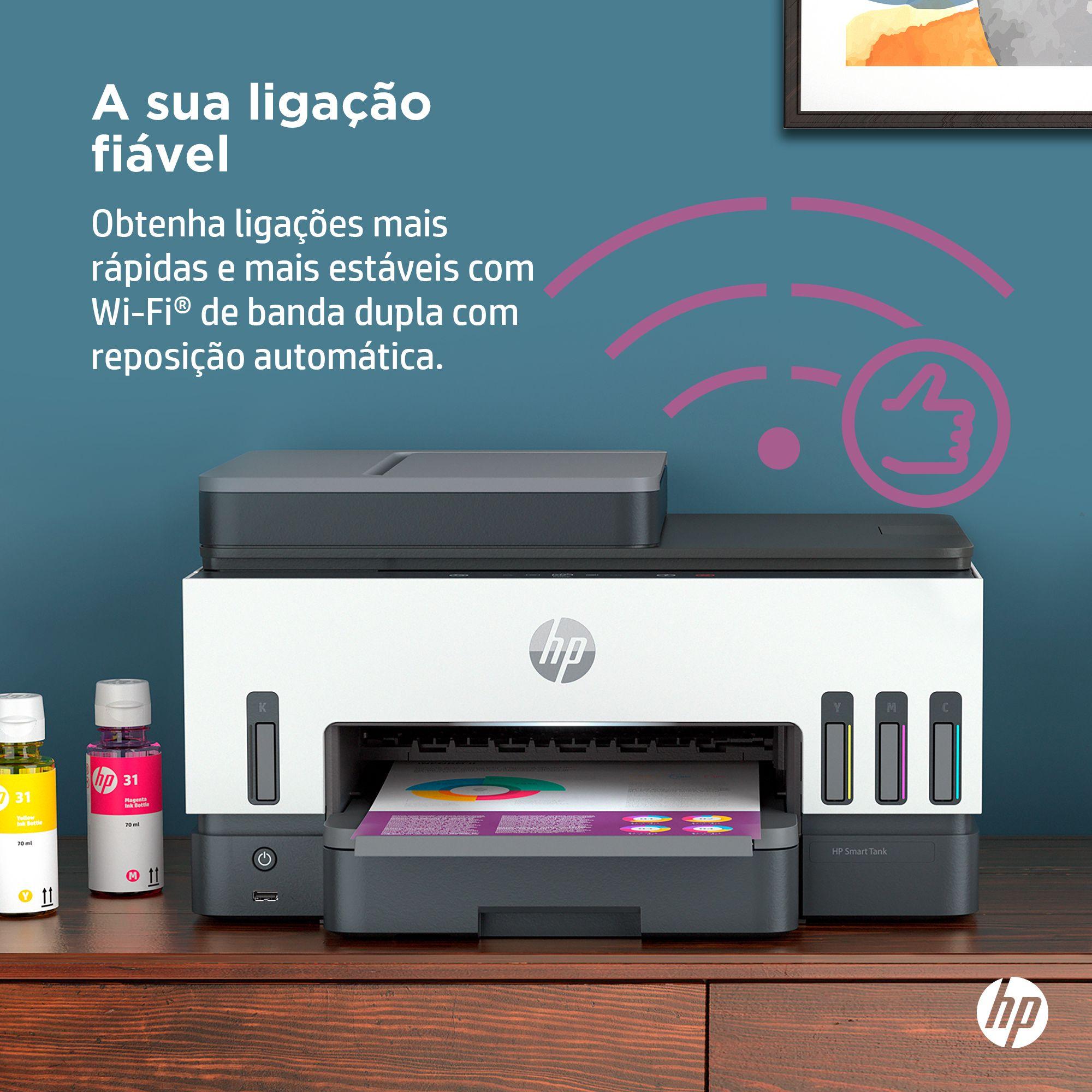 Impressora Multifunções HP Smart Tank 7605 (A4 - Impressão a cores - 250 folhas - Cinzento), miniatura 11
