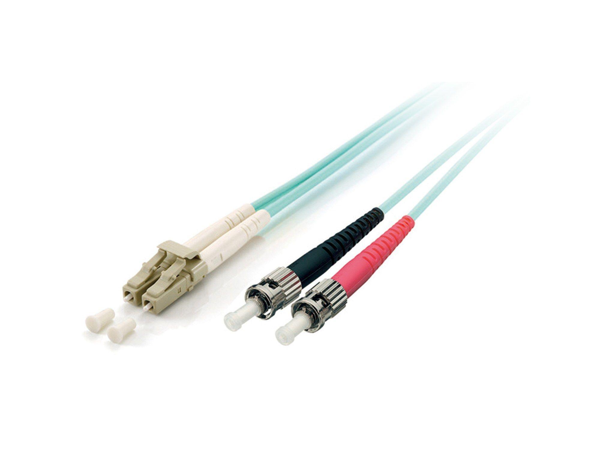 Cabo de Fibra Ótica EQUIP 255217 (LC/ST - OM3 - 15 m - Turquesa)
