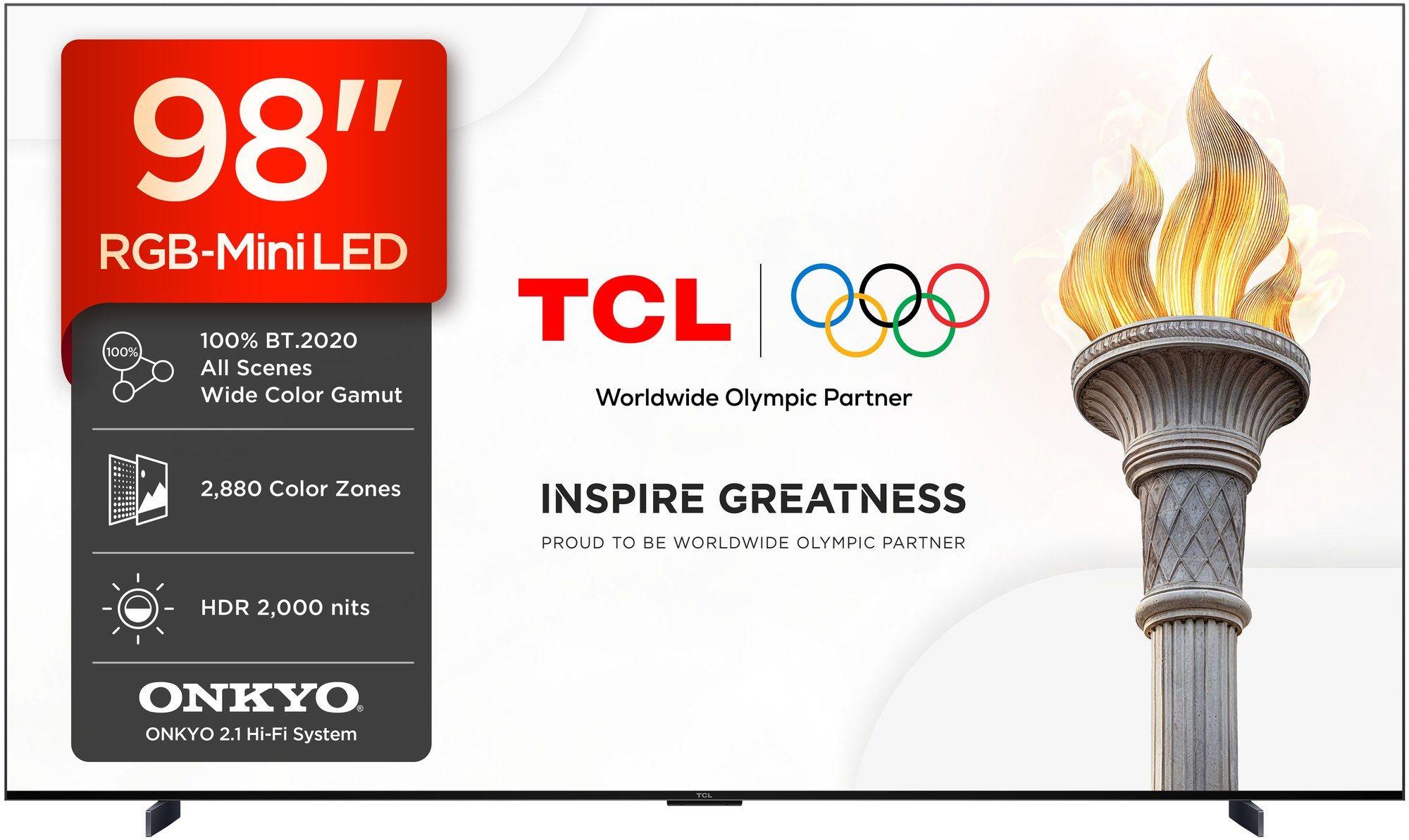 Televisão TCL TV 98RM7L (RGB-Mini LED - 4K Ultra HD - 3840 x 2160 pixels - Preto)